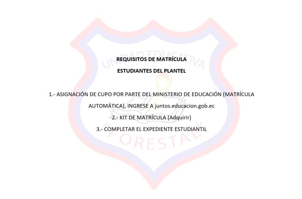 REQUISITOS DE MATRICULA